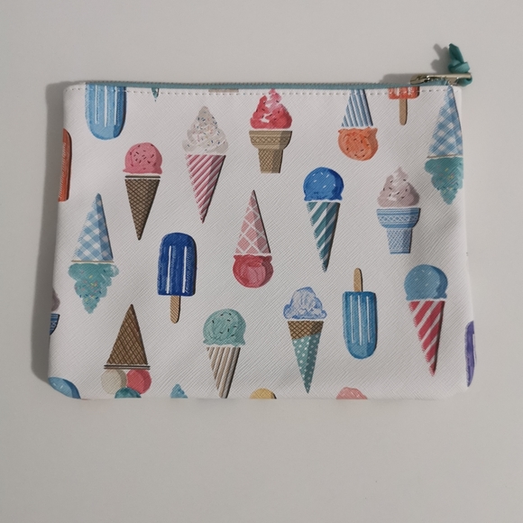 NWOT Indigo Ice Cream Print Pouch - Picture 2 of 6